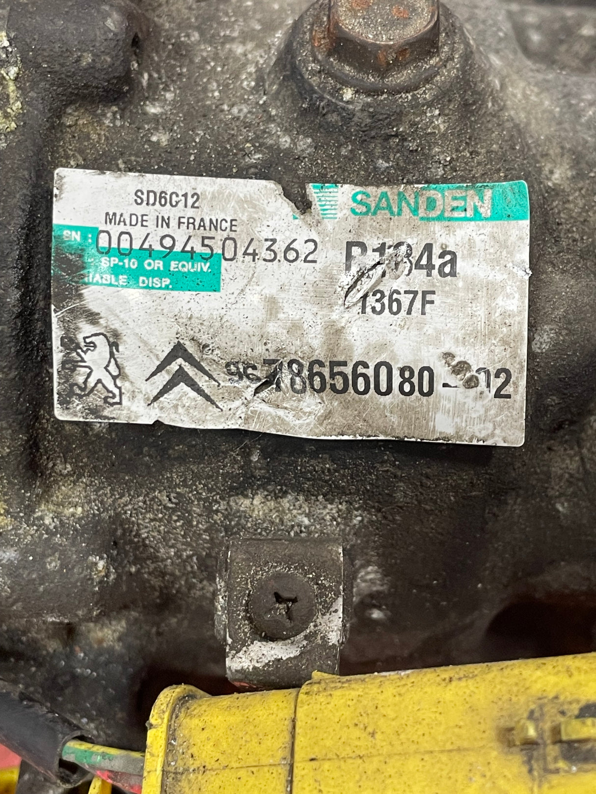 Citroen Berlingo/Peugeot Partner AIR CONDITIONING PUMP (2Pins) 2011-2018 P/N 9678656080 - 14