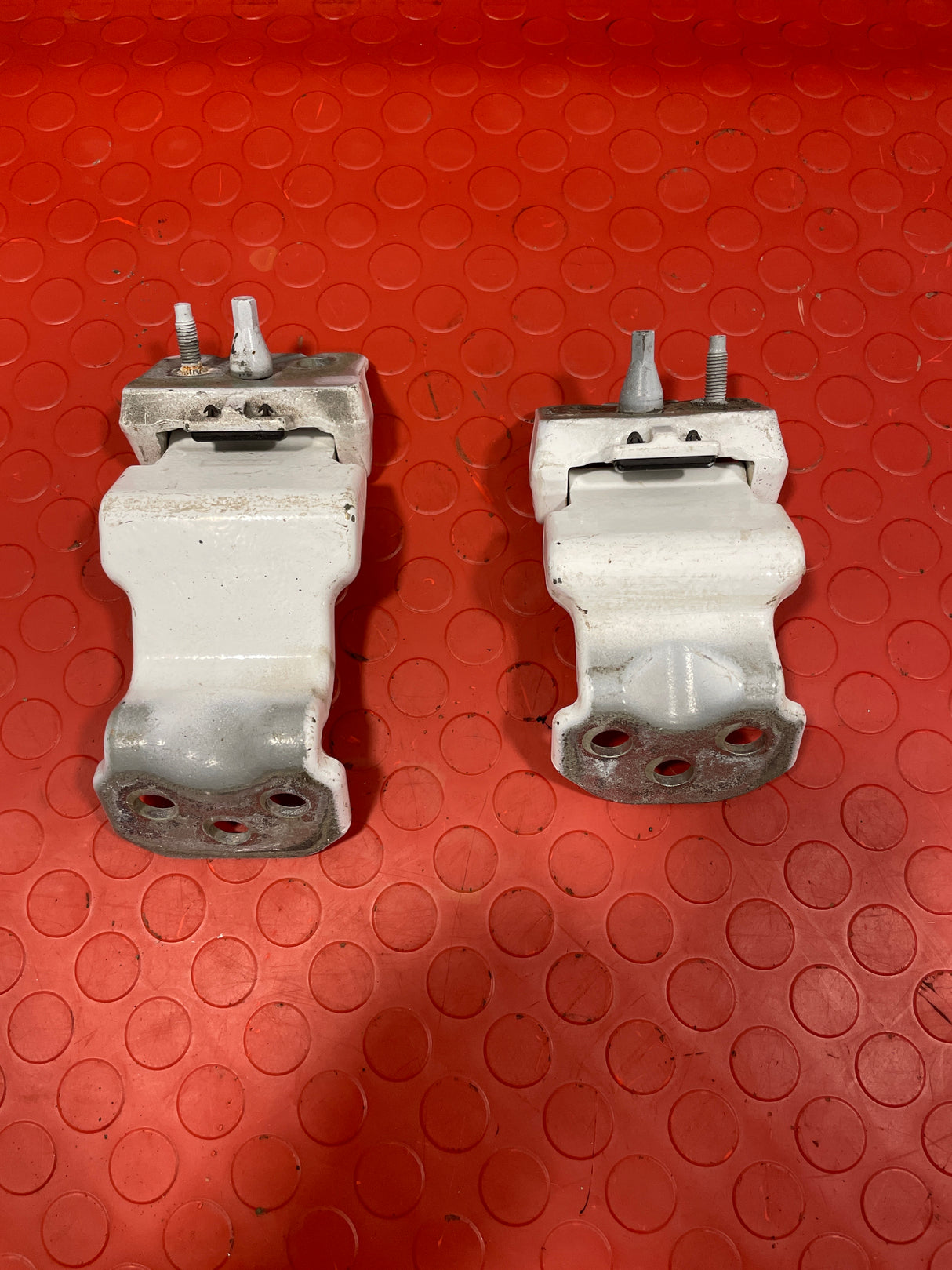 Ford Transit MK8 REAR DOOR HINGES Upper and Lower Pair White 2016-2023 P/N HK31V429A15