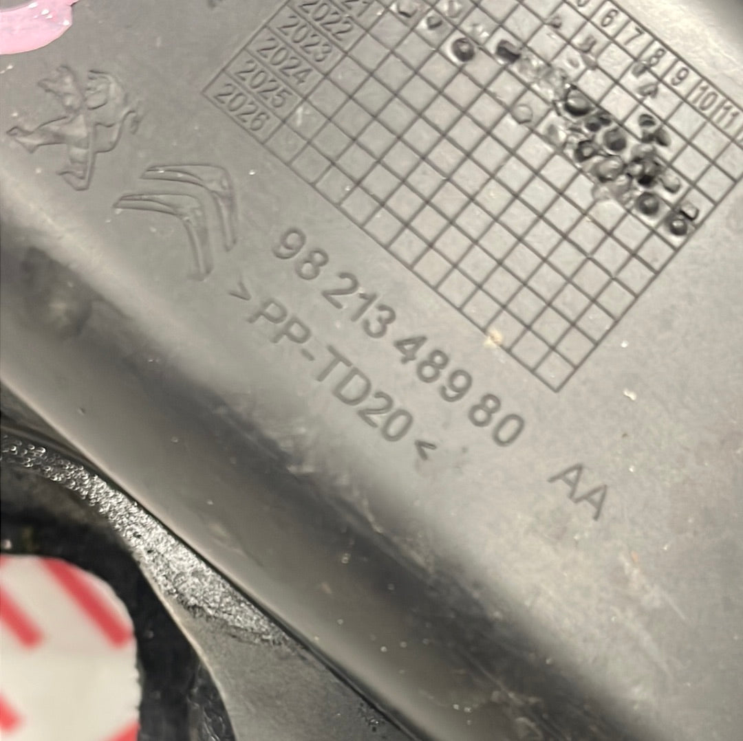 Citroen Berlingo/Peugeot Partner/Vauxhall Combo/Toyota Proace City PASSENGER FOOTWELL SIDE N/S AIR DUCT 2018-2024 P/N 9821348980