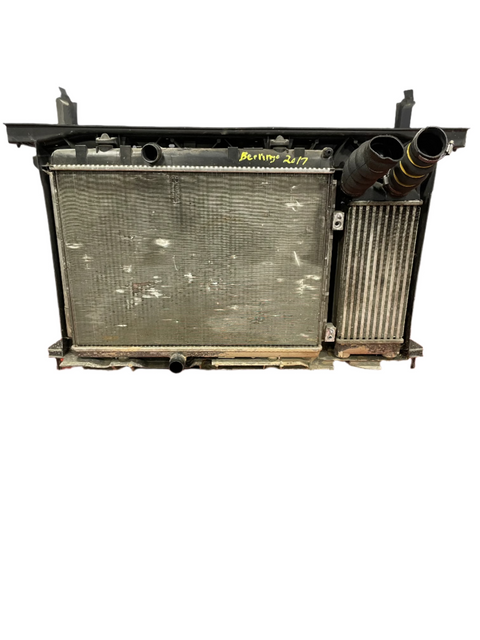 Peugeot Partner/Citroen Berlingo COMPLETE SLAM PANEL w/ RADIATOR,AC CONDENSER,FAN,RESISTOR,INTERCOOLER, & SIDE COVER MK2 1.6 HDI 2016-2018 P/N 9682720580 - 1