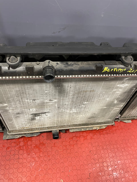 Peugeot Partner/Citroen Berlingo COMPLETE SLAM PANEL w/ RADIATOR,AC CONDENSER,FAN,RESISTOR,INTERCOOLER, & SIDE COVER MK2 1.6 HDI 2016-2018 P/N 9682720580 - 1