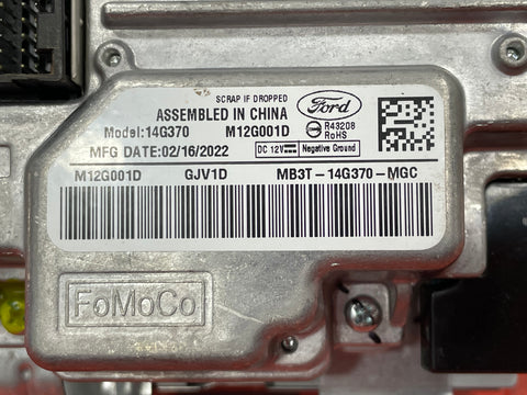 Ford Ranger  GPS NAVIGATION CONTROL UNIT  2022 (SMALL MARK ON SCREEN. SEE PICTURES) RADIO  P/N  MB3T14G370MGC