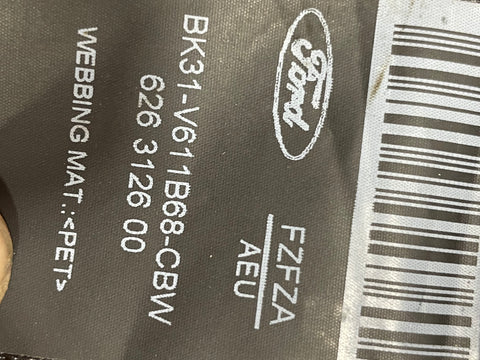 Ford Transit MK8 Tipper Crew Cab REAR RIGHT SEAT BELT  P/N BK31V611B68CBW