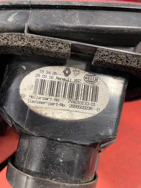 Renault Master/Nissan NV400/Vauxhall Movano TAILLIGHT ASSEMBLY Passenger's Side 2014-2021 P/N 265550023R