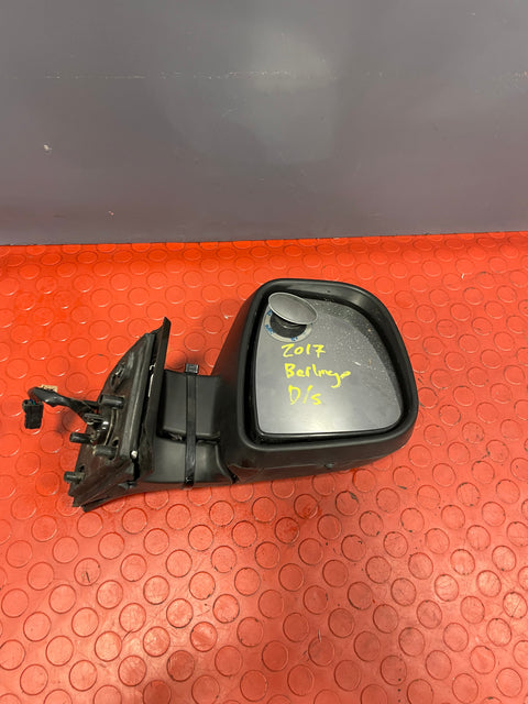 Citroen Berlingo/Peugeot Partner WING MIRROR DRIVER'S SIDE RH 2013-2018 (repaired strap in the housing) (Black) P/N 232636104 - 8