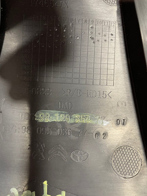 Peugeot Expert Citroen Dispatch Toyota Proace DASHBOARD TRIM CLIMATE CONTROLS WITH STEERING COLUMN TOP 2018-2024  P/N 9809503677